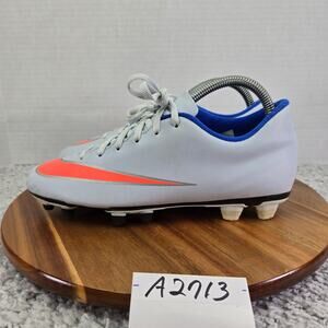 Nike Mercurial Vortex II FG Gray Orange Summer Soccer Cleats Womens 9 658575-484